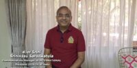Srini present the first video presentation on the vision of Dr Siddharthan President 41 INTERNATIONAL 2025-26
